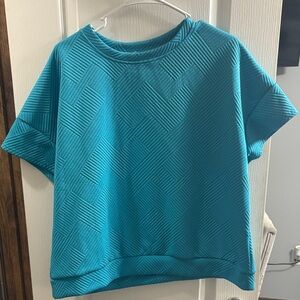 Teal Textured Women's Top